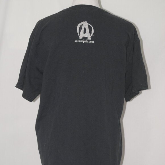 Jerzees Mens Large Heavyweight Blend Black Shirt “Animal.” Graphic Tee GUC - Picture 3 of 4